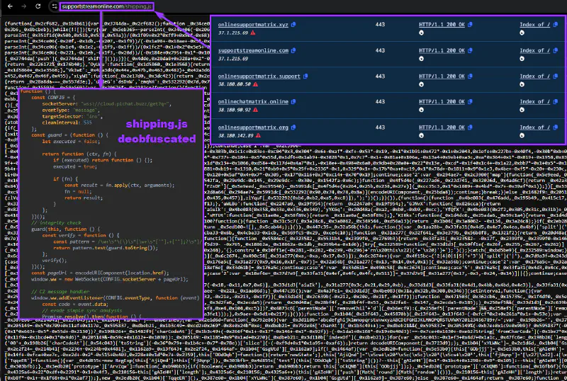 Infrastructure pivoting from second-stage skimmer using Validin